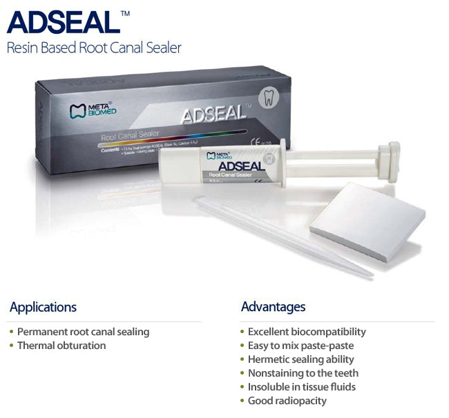 ADSEAL ROOT CANAL Resin based SEALER Endo Apex - META-BIOMED - META BIOMED- ADSEAL- ROOT CANAL SEALANT