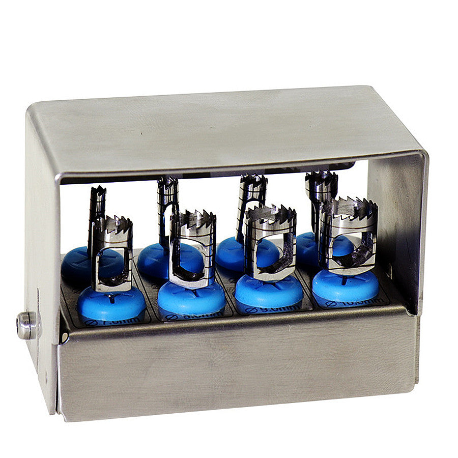8-Piece Dental Trephine Drills Kit – Implant Surgical Surgery Set With FREE Bur Holder – ODM Brand