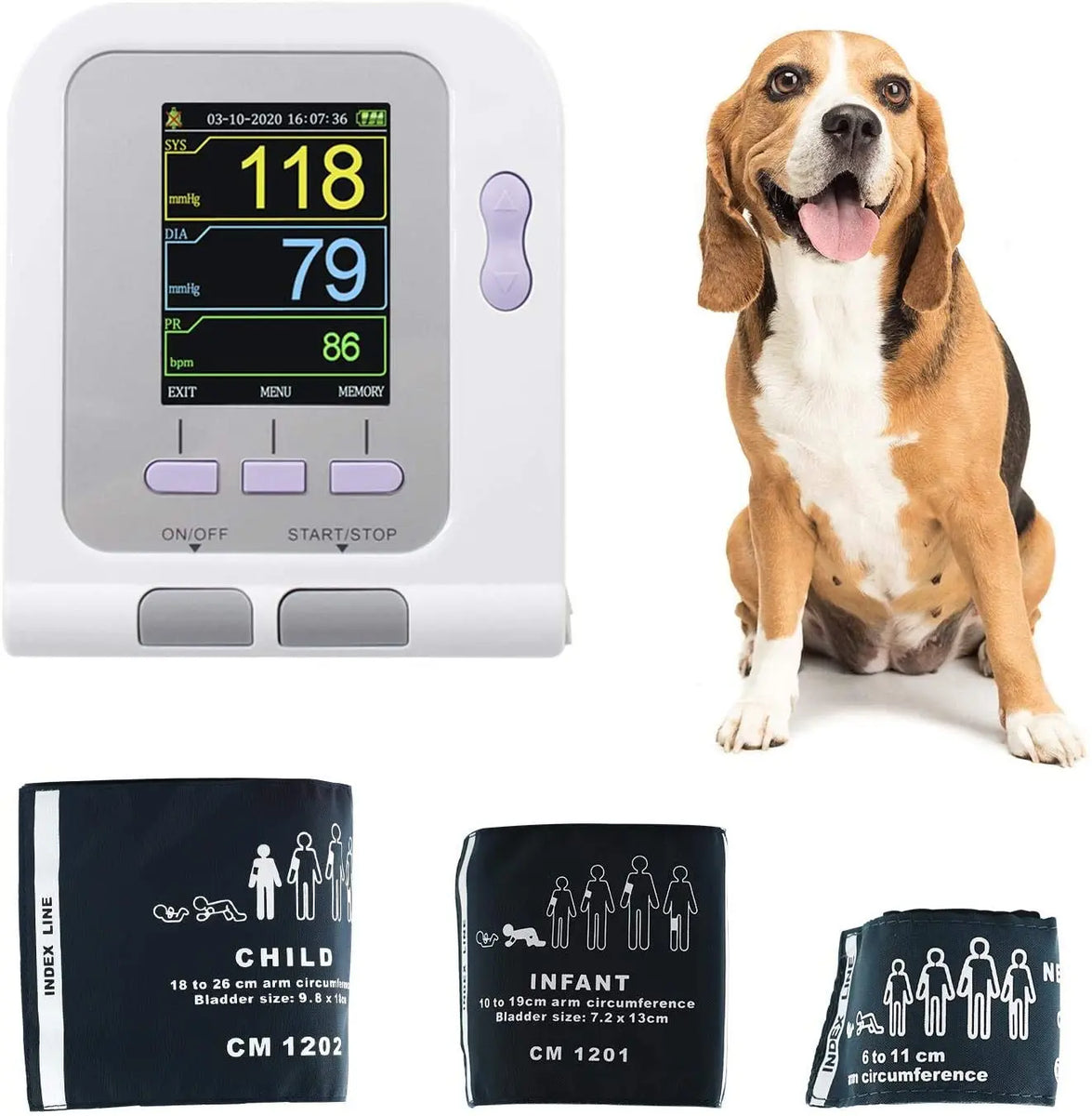 Cat Dog Sphygmomanometer - Digital Veterinary NIBP Blood Pressure Moni ...