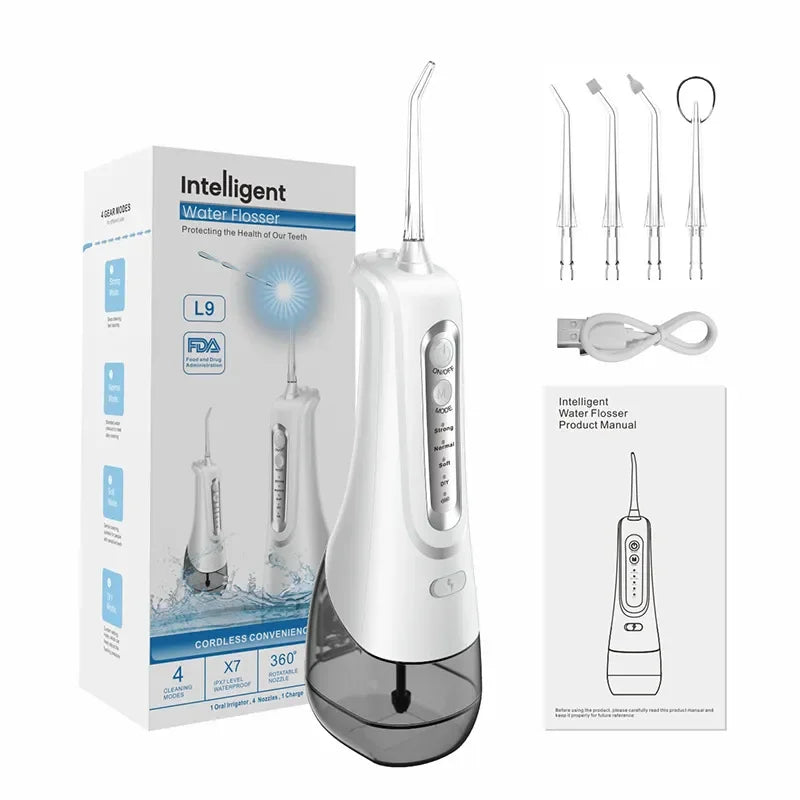 Portable New Tooth Cleaner - Oral Cleaning Mouth  Flushing Water - Flosser Household  Oral Care Tooth Water - Jet Rechargeable for Teeth Clean - Portable New Tooth Cleaner Price in Pakistan