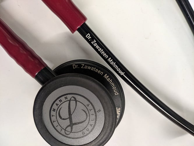 3M™ Littmann® Classic III™ Stethoscope - 5868 -  Burgundy Tube Black Finish Chestpiece 5868 - 3M Littmann Classic III Burgundy Black Edition Stethoscope - Littmann Classic-III Stethoscopes in Pakistan