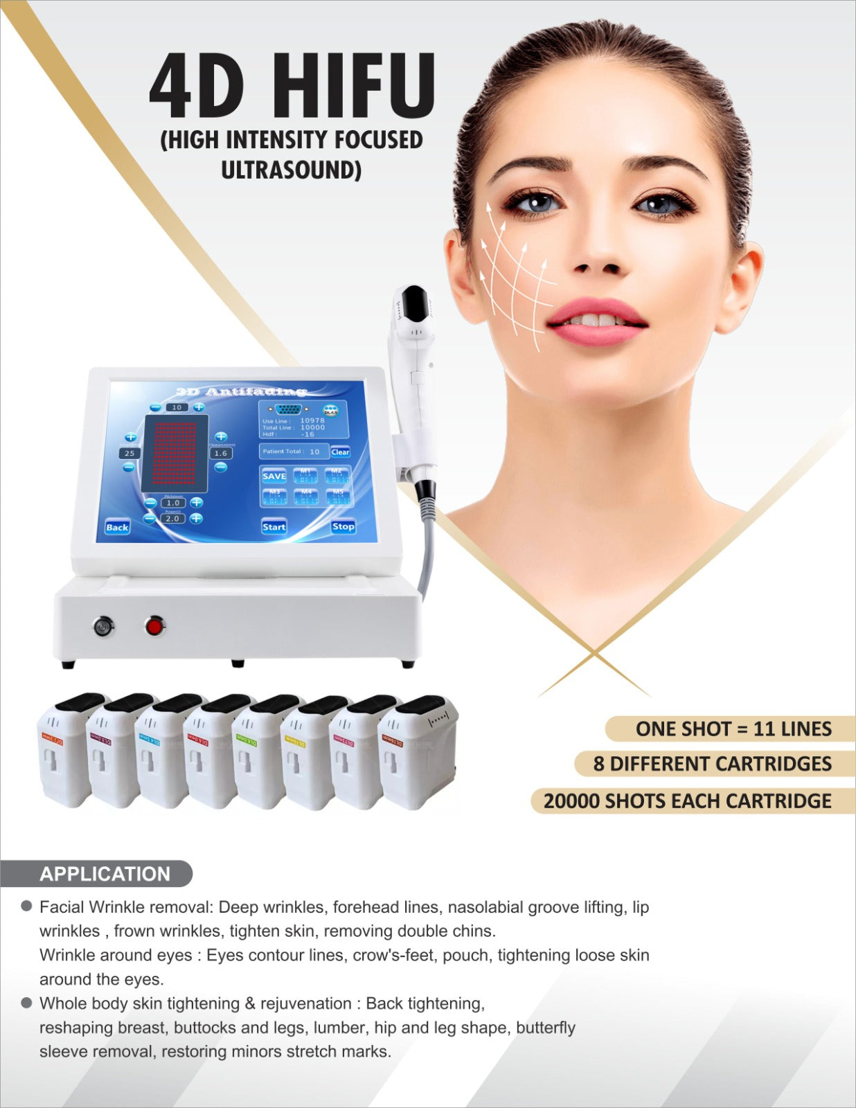 4D HIFU Ultrasound Machine in Pakistan - 4D HIFU High Intensity Focused Ultrasound - Wrinkle Removal Beauty Machine - 4D HIFU Machines in Pakistan