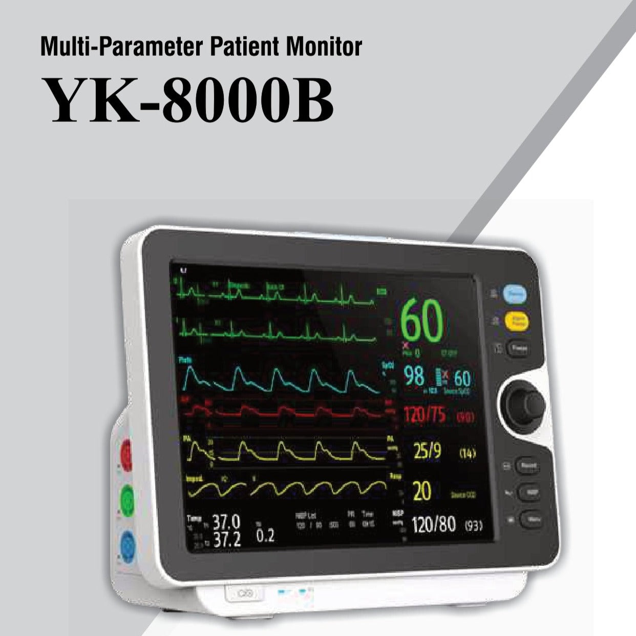 Yonker Multi-Parameter Patient Monitor YK-8000B - Yonker Patient Monitor YK8000B Multi Parameter - Patient Monitors in Pakistan
