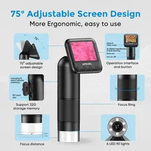 APEXEL 400-800X Digital Microscope Macro Lens With Adjustable LCD Screen With LED Light For Biological Observe Skin Detection
