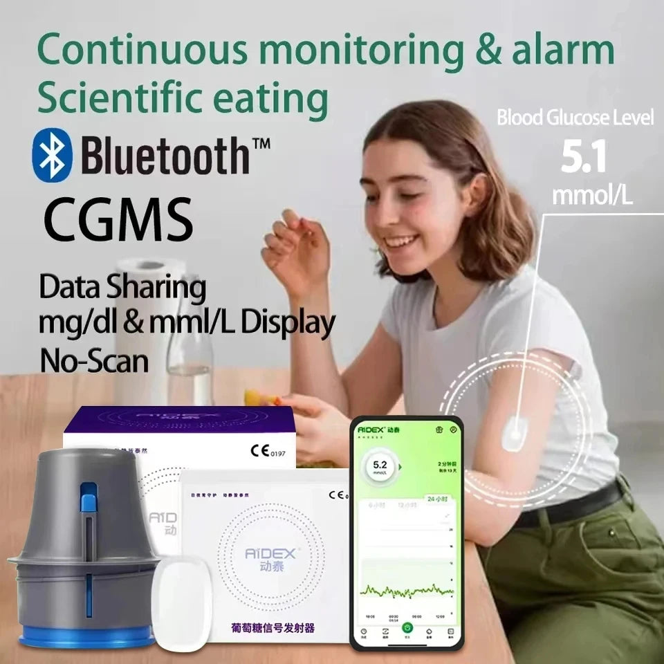 Sugar Sensor Monitor Aidex Continuous Blood Glucose Monitoring - Glucose Sensor Freestyle L ...
