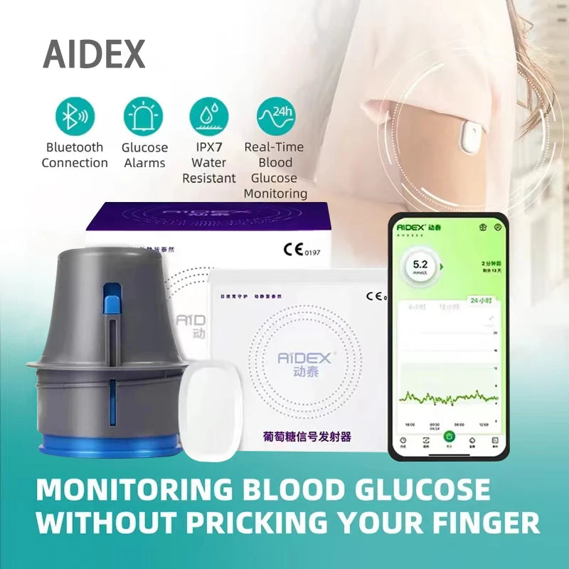 Sugar Sensor Monitor Aidex Continuous Blood Glucose Monitoring - Glucose Sensor Freestyle L ...