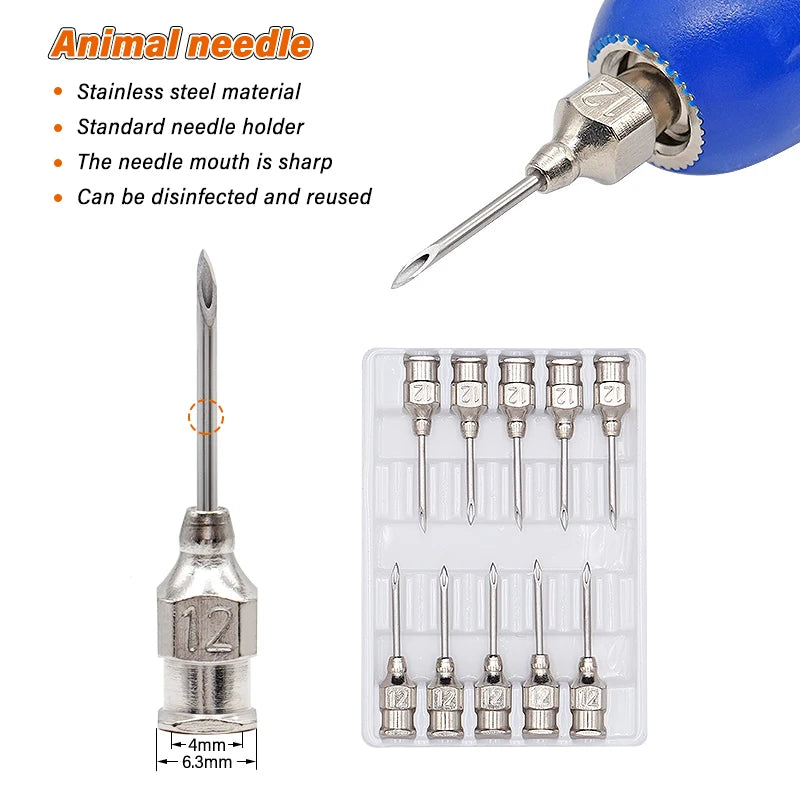 1-10ml Automatic Veterinary Continuous Syringe - Animal Injection Adju ...