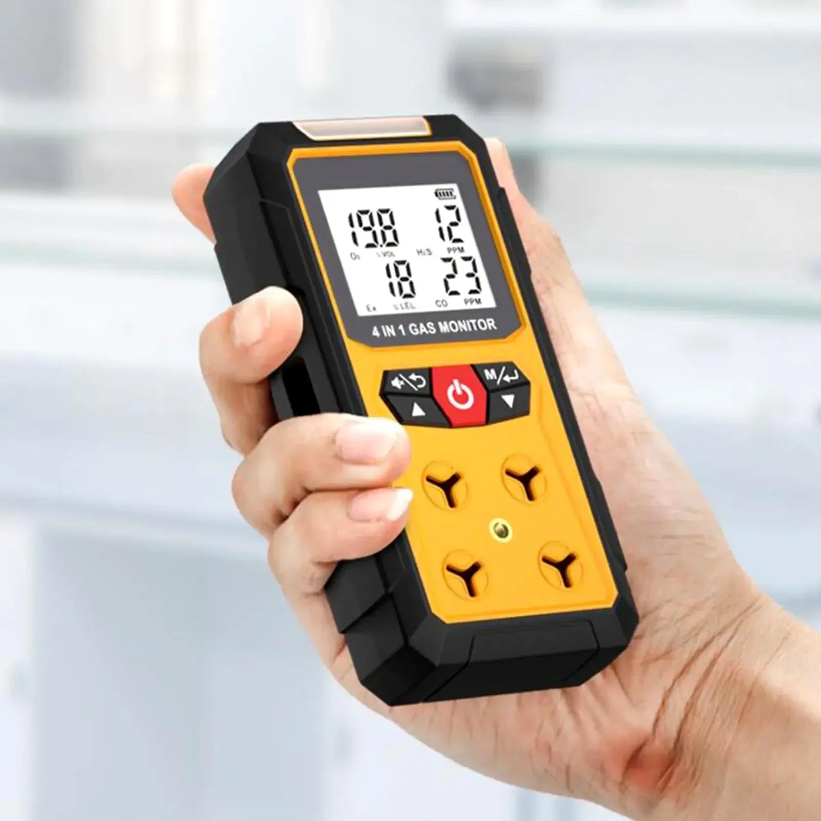Gas Leak Detector 4-in-1 (H2S, EX, O2, CO) - Reliable Home and Workplace Safety Monitor with Precise Detection - Gas Leak Detector 4-in-1 (H2S, EX, O2, CO) Price in Pakistan