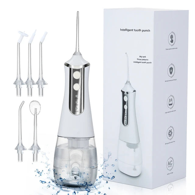 Portable New Tooth Cleaner - Oral Cleaning Mouth  Flushing Water - Flosser Household  Oral Care Tooth Water - Jet Rechargeable for Teeth Clean - Portable New Tooth Cleaner Price in Pakistan