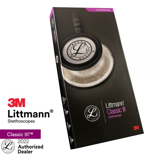 3M Littmann Classic III Stethoscope - 5620 - Black Tube Standard Finish - 3M Littmann Classic III Stethoscope Supplier in Pakistan - 3M Littmann Classic III 5620 Standard Black Stethoscopes in Pakistan