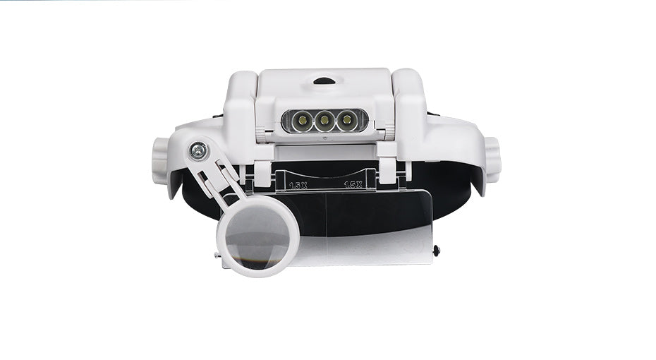 Magnifying Glass with Led Lights Illuminated Magnifier Lamp - Magnifying Headset Lamp - HD Head Mounted Magnifying  Glass