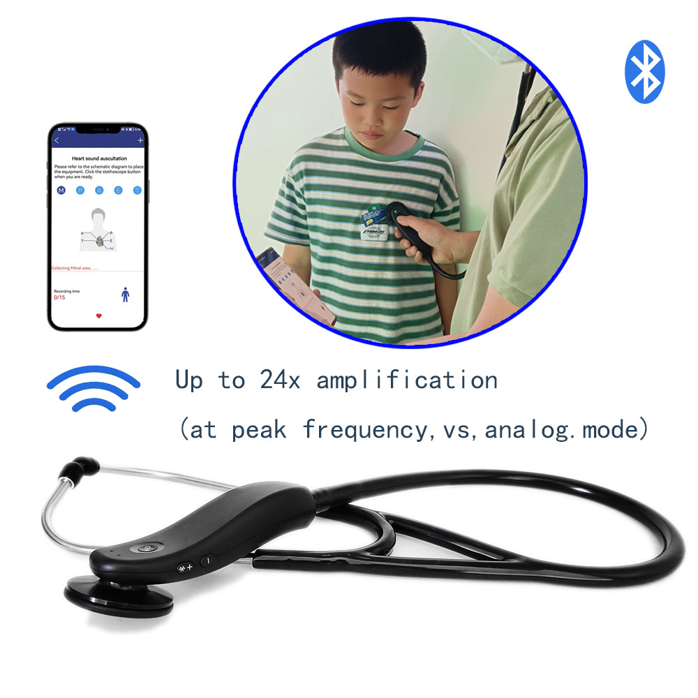 CORE Digital Stethoscope - Bluetooth Medical Core Electronic Stethoscope Bluetooth Stethoscope 40 Times Magnification App Recordable Stethoscope - Digital Electronic E Stethoscopes in Pakistan