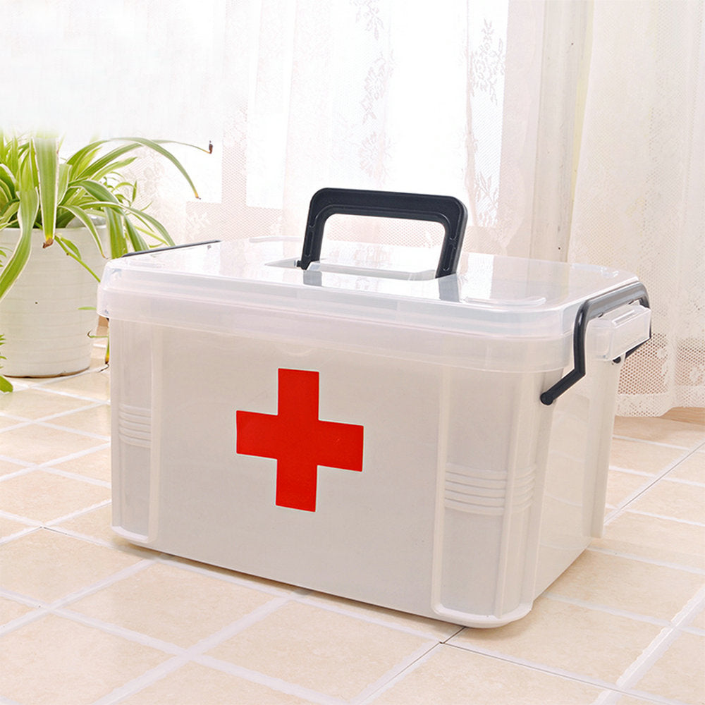 Medicine Storage Box - 1St Aid Box - Medical 1st Aid Storage Box - Plastic Body First Aid Box - Family Medicine Box/Family Emergency Kit Storage Box