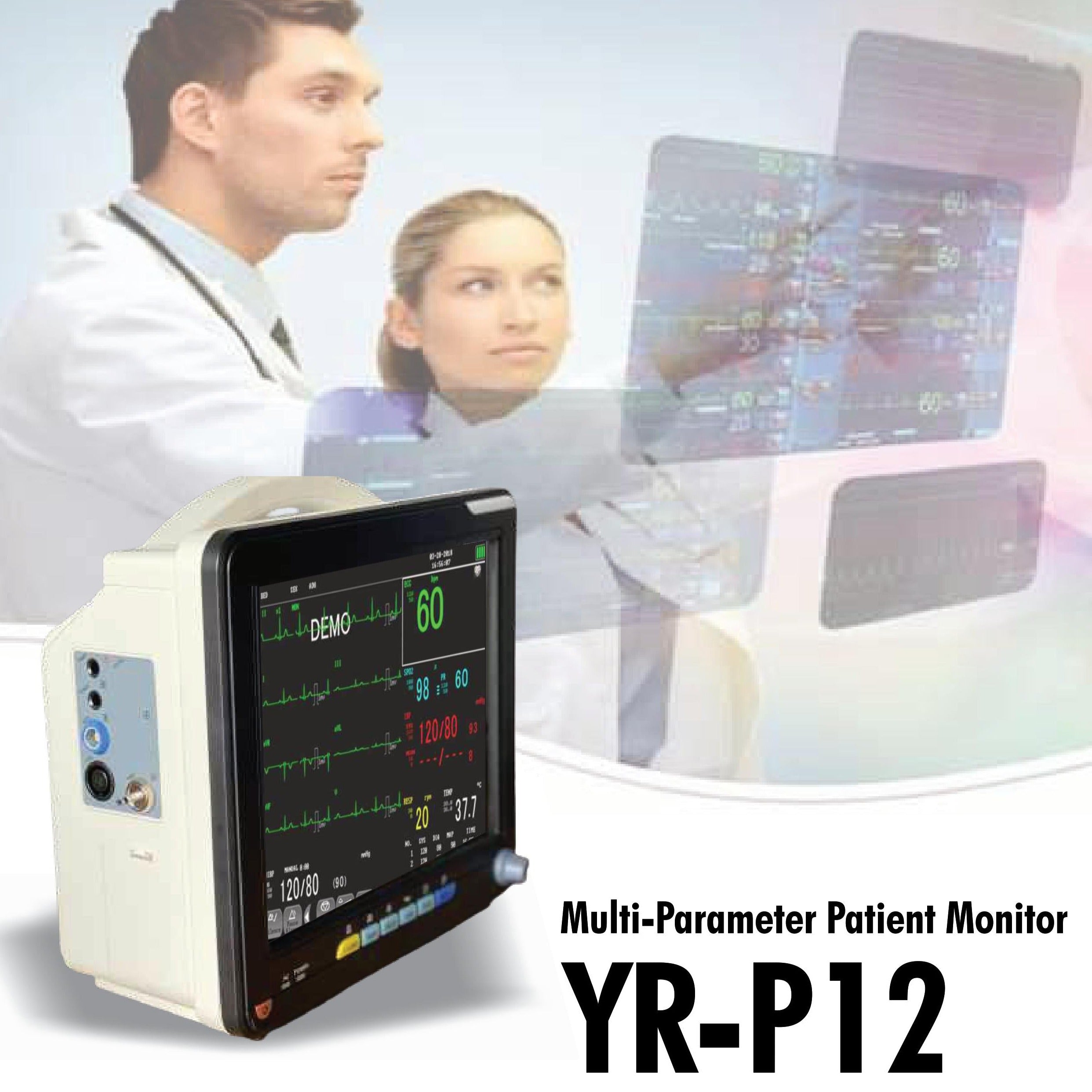 Multi Parameter Patient Monitor YR-P12 - Patient Monitors in Pakistan - Best Quality Multi Parameter Patient Monitors