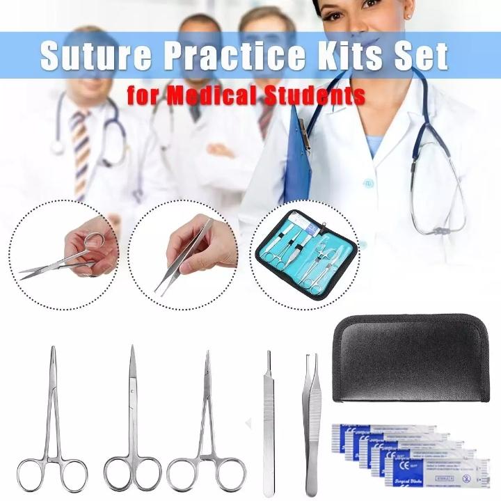 11 Pcs Medical Teaching Suture Practice Instrument Tool Kits Set for Doctor & Nurse