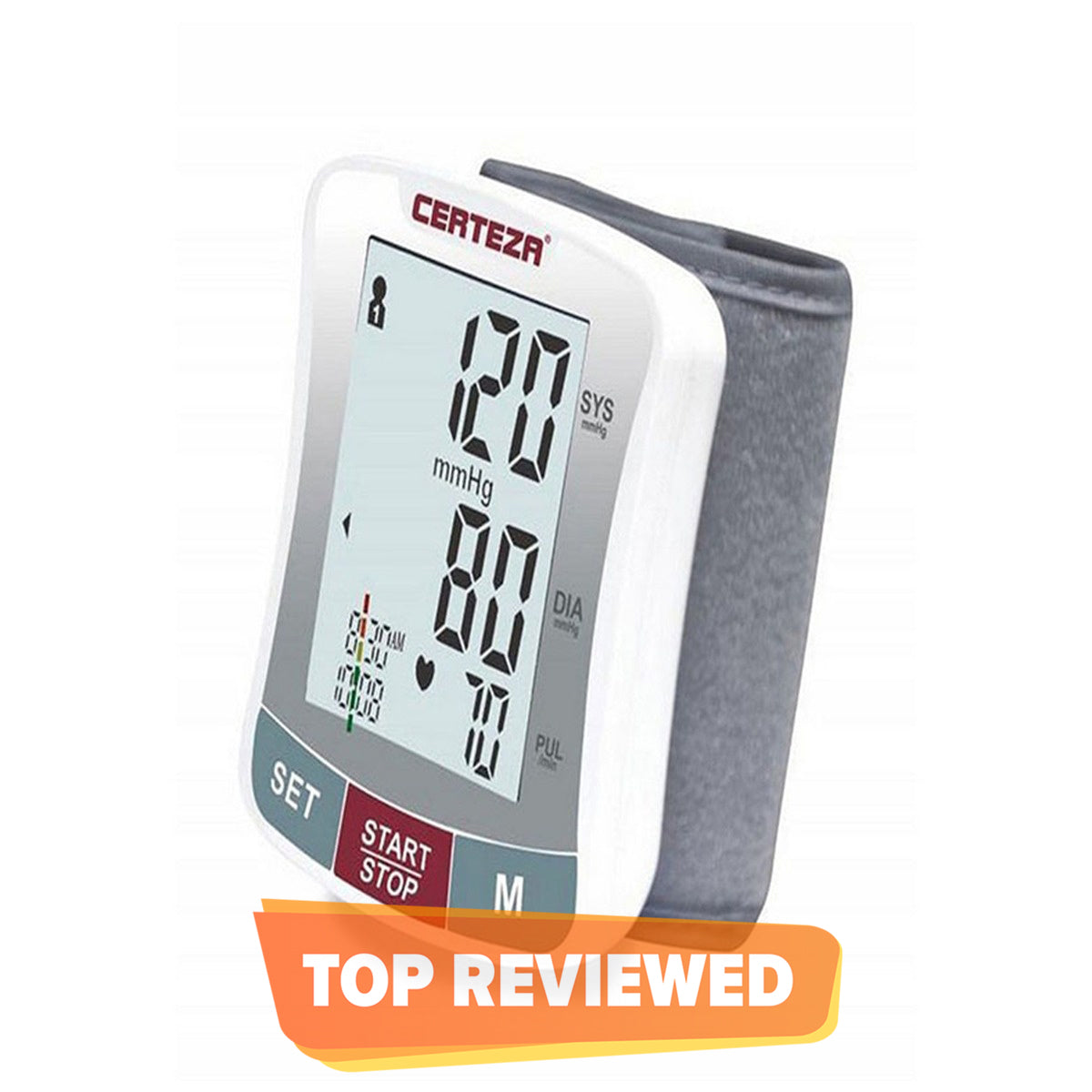 Certeza BM 307 - Wrist Type - Digital Blood Pressure Monitor - Wrist Type - BP Apparatus - BP Machine (White & Grey)