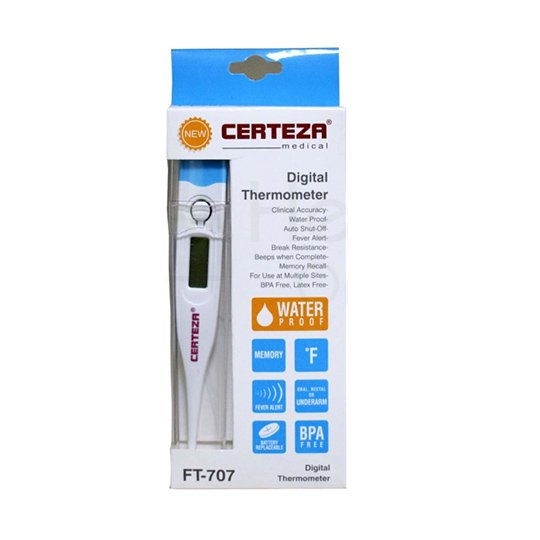 Certeza FT 707 - Digital Thermometer (White) - Digital Smart Thermometer - Certeza Thermometers in Pakistan