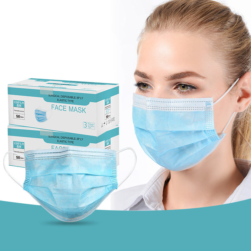 Surgical 3 Plys Protective Face Masks 9.5*17.5cm Disposable Medical Mask, 3-Ply Surgical Face Mask with Ear loop (Meltbrown Fabric) China