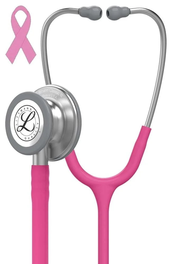 3M Littman Classic III Monitoring Stethoscope - 5631 - Rose Pink Tube with Standard Chest Piece 5631 -  Breast Cancer  Stethoscope in Pakistan
