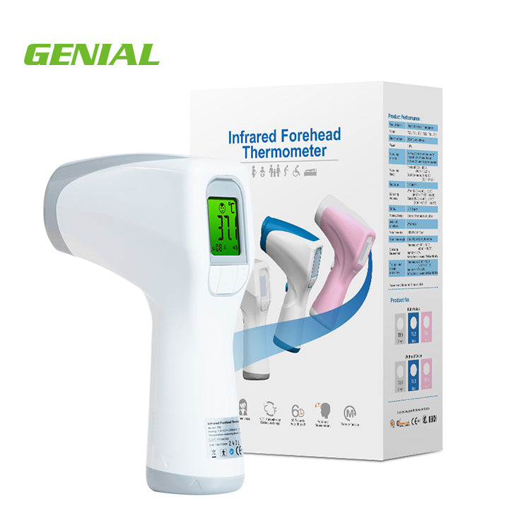 GENIAL Non-Contact Infrared Forehead Thermometer Multi-Color LCD