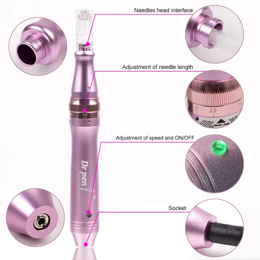 The Old Tree ULTIMA M7 Dr Pen Derma Pen MicroNeedle System Adjustable 0.25mm-2.5mm + Needles
