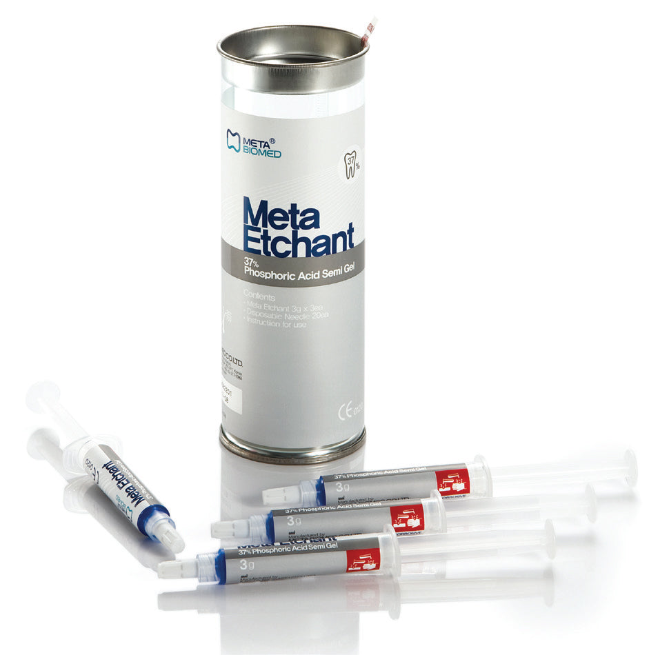 Meta Etchant 37% Etching Gel, Kit: 3 Syringes x 3 mL and 20 Disposable - Meta Etchant 37% 3gx3 - Meta Etchant 37% in Pakistan