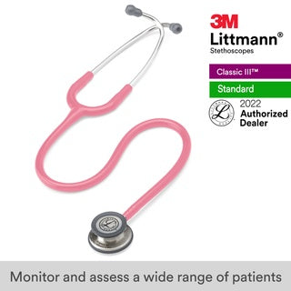 3M Littmann Classic III Monitoring Stethoscope Pearl Pink Tube With Standard Finish Chest piece - Littmann Stethoscopes in Pakistan
