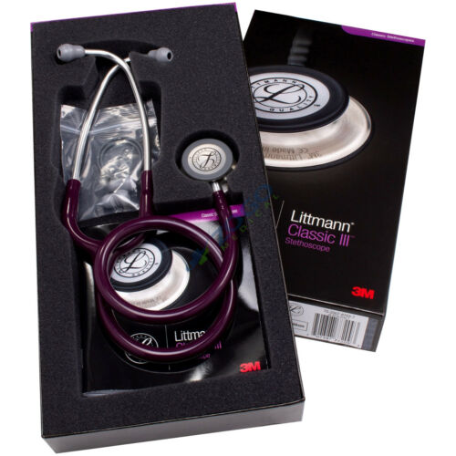 3M Littmann Classic III Monitoring Stethoscope- Plum Color Tube with S ...