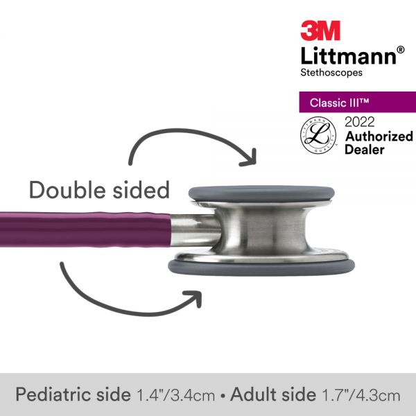 3M Littmann Classic III Monitoring Stethoscope Plum Color Tube with Standard Chest Piece 5831 - Littmann Plum Edition Stethoscope in Pakistan