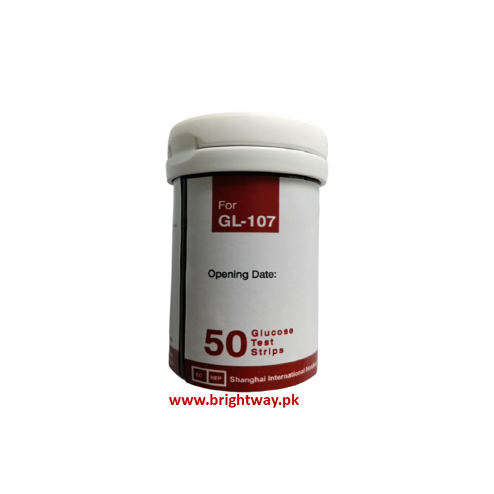 Certeza GL 107 Testing Strips - Vial Packed Glucose Test Strips For GL 107 Meter - 50 pcs - Certeza Testing Strips Distributors in Pakistan