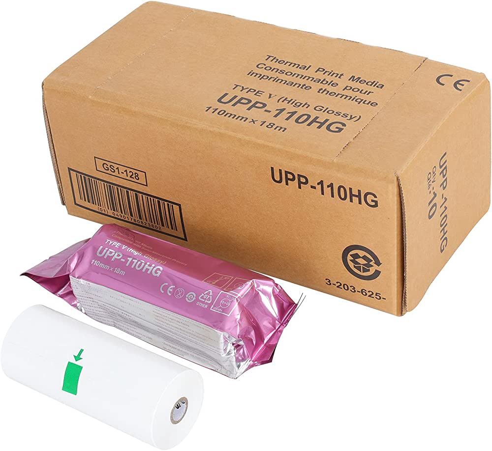 Ultrasound Printing Paper Roll - High Glossy Ultrasound Paper Price – High Quality 110HG High Glossy Thermal Video Printer Paper / Ultrasound Printer Paper Roll (110mm x 18M) - Sony Compatible UPP-110HG Price in Pakistan